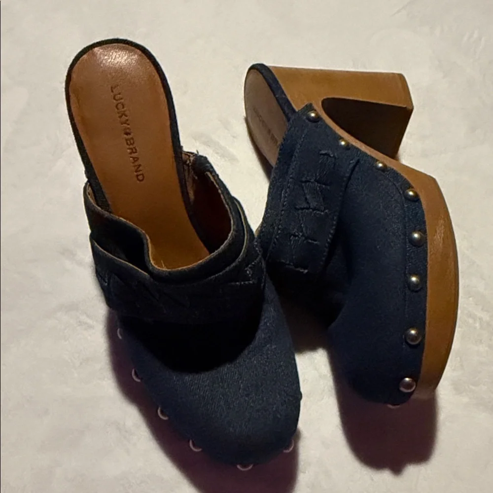 Lucky Brand Women's Denim Blue Mules - Picture 6 of 10